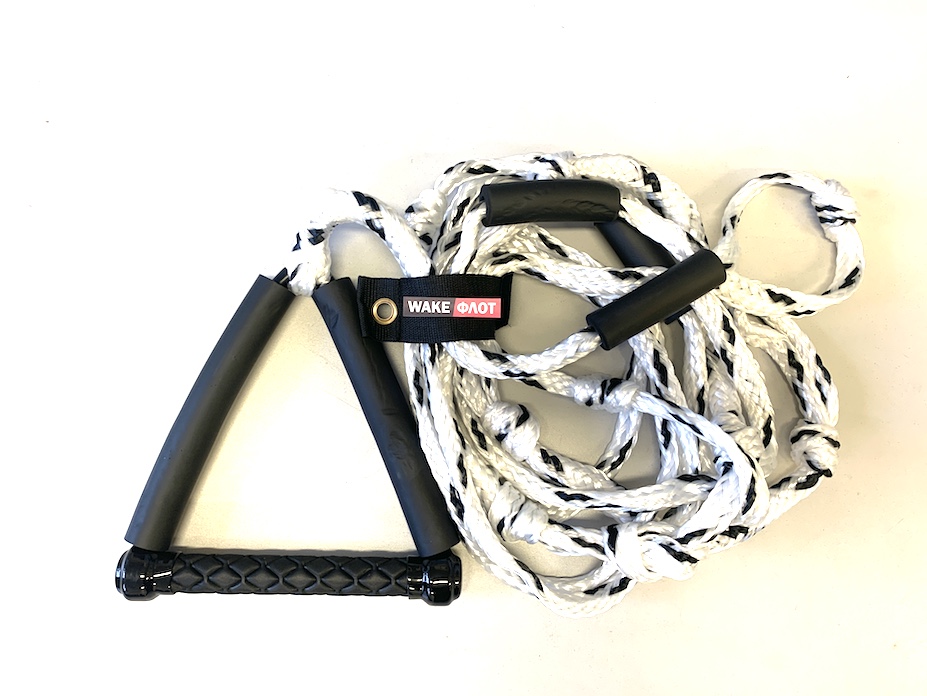 Фал для вейксерфинга 7 метров, три секции (ручка плавает)