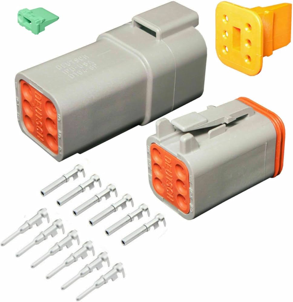 Разъем DEUTSCH DT 6-ти контактный DT06-6S DT04-6P