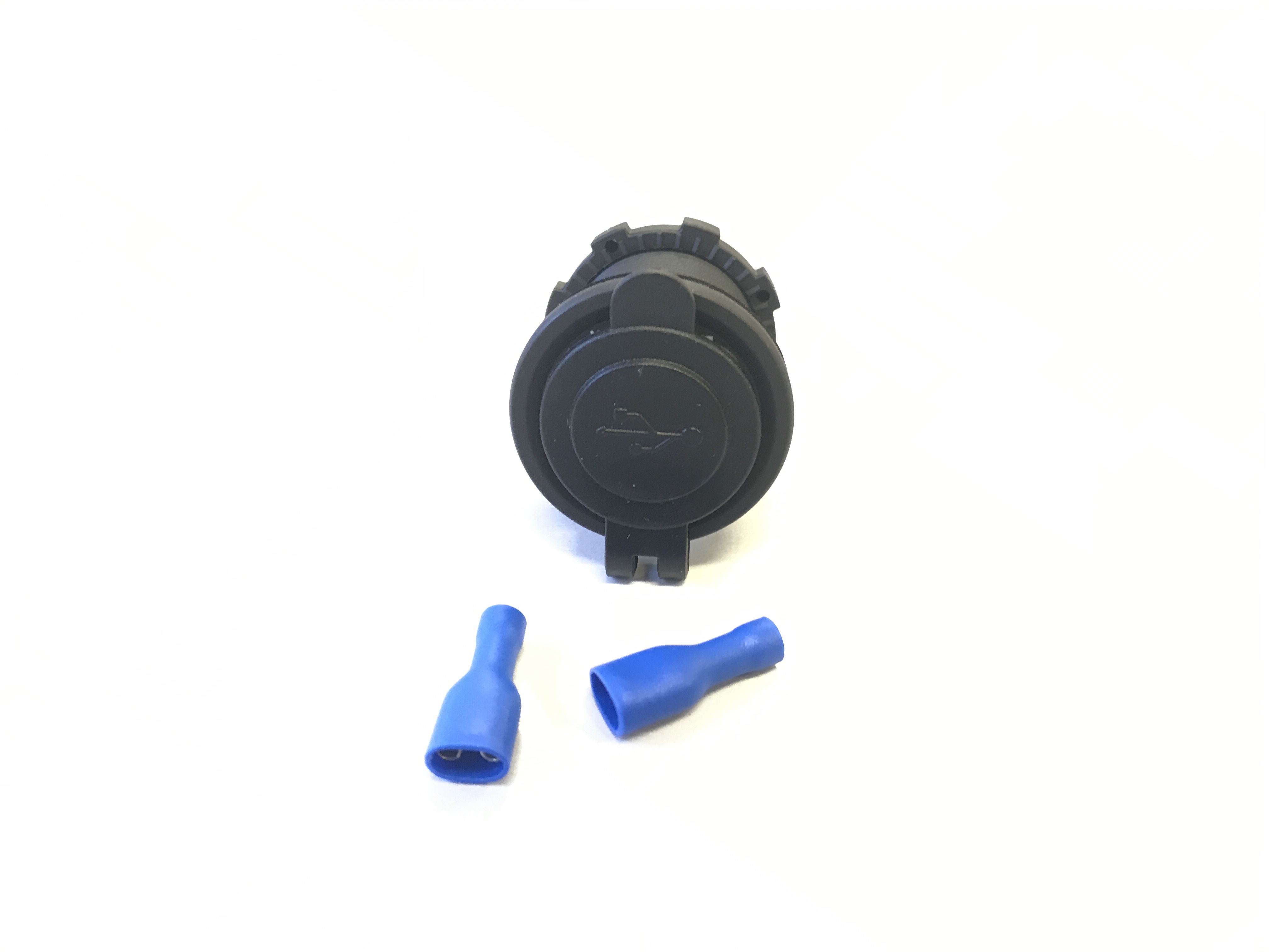 Розетка с двумя USB разъемами и герметичной крышкой