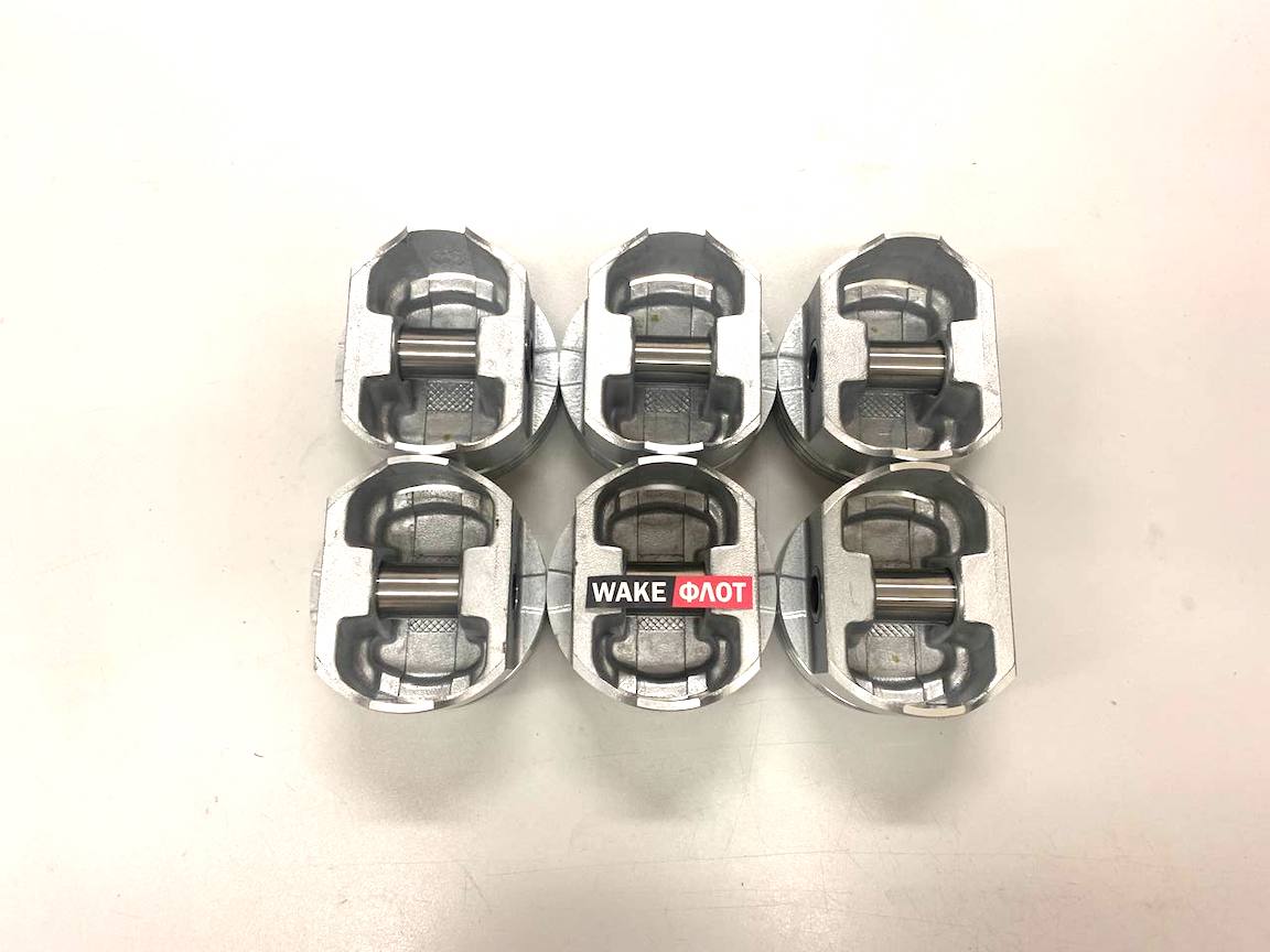 Поршень с пальцем, 4.3L ремонт 0.030, набор 6 шт.