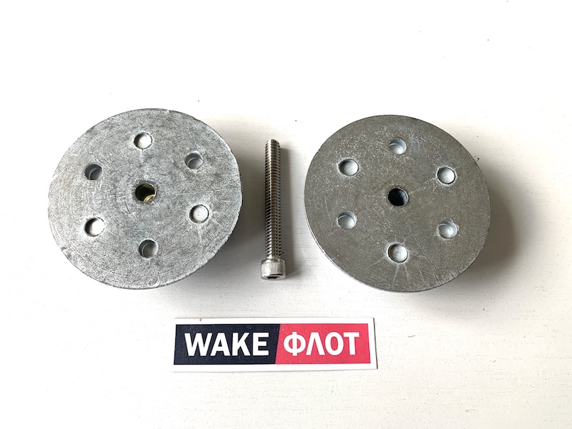 Анод цинковый, для транцевых плит, S - 65 мм.