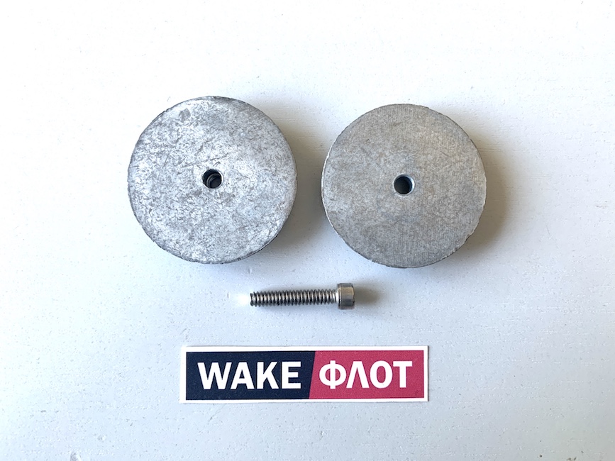 Анод цинковый, для транцевых плит, D - 45 мм.