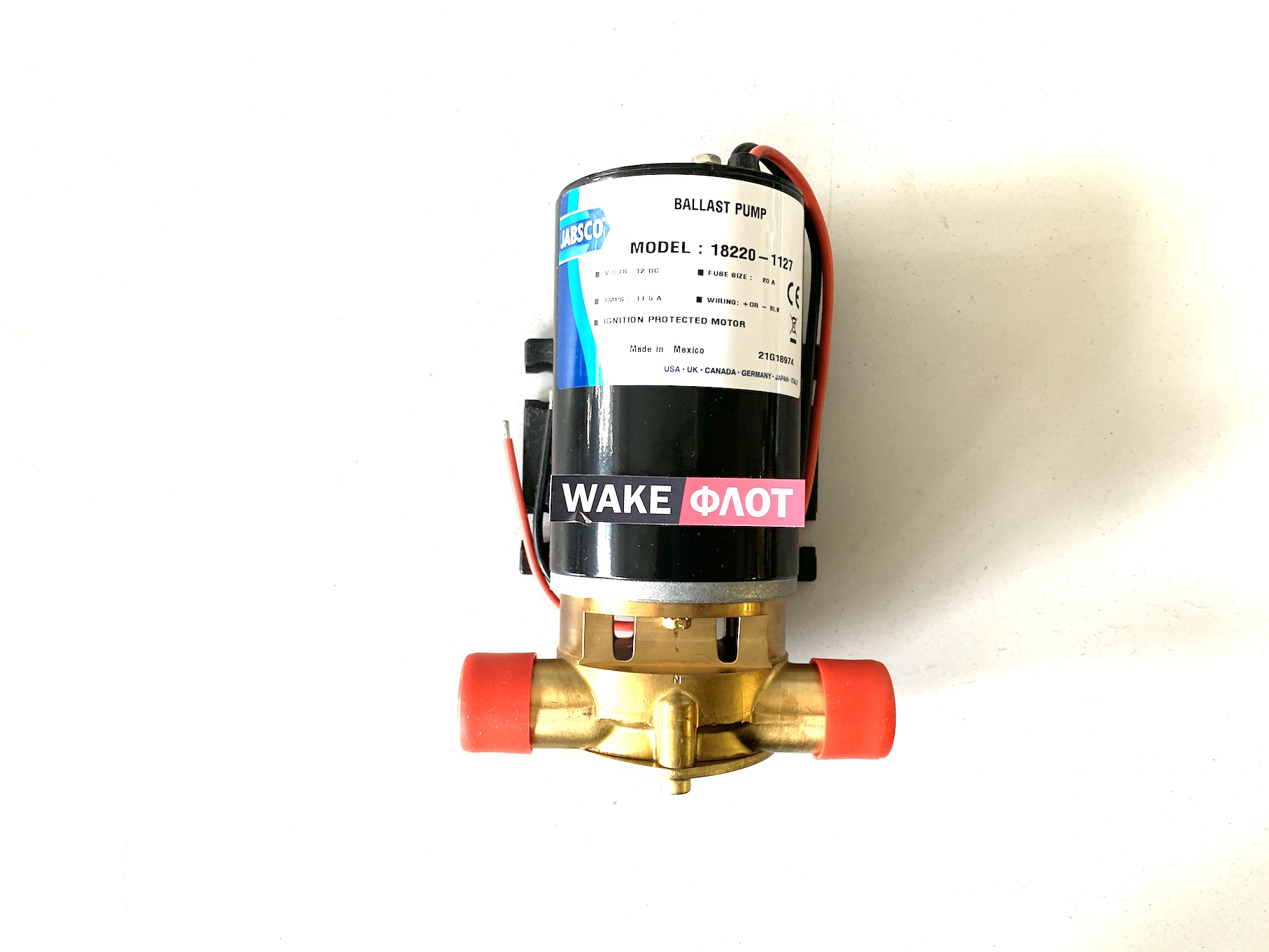 Помпа балластная, 1 дюйм реверсивная JABSCO PUPPY 18220-1127 (зеленый импеллер)