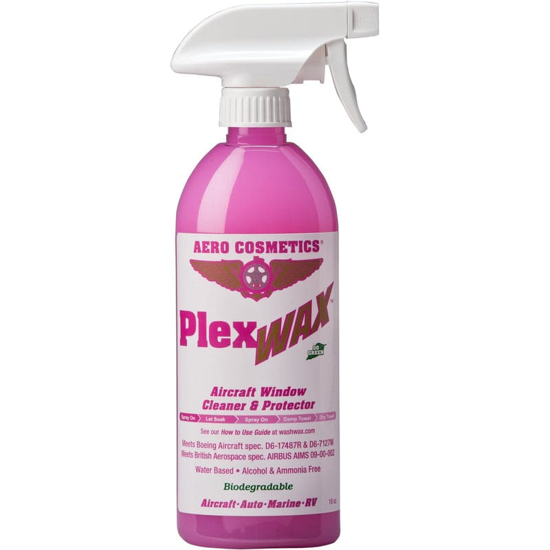 Средство моющее для Оргстекла, средство PLEX WAX AEROCOSMETICS 453 мл.