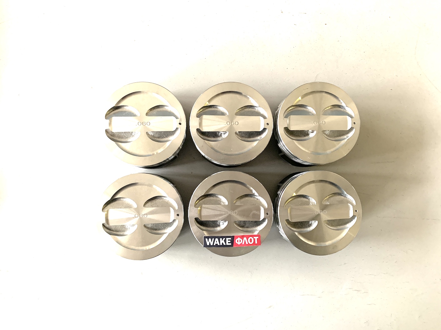 Поршень с пальцем 4.3L ремонт 0.060, набор 6 шт.