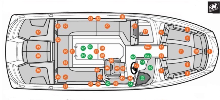 Skin сидений NAUTIQUE BOATS (замена покрытия сиденья)