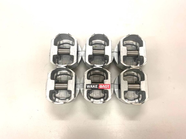 Поршень с пальцем, 4.3L ремонт 0.030, набор 6 шт.